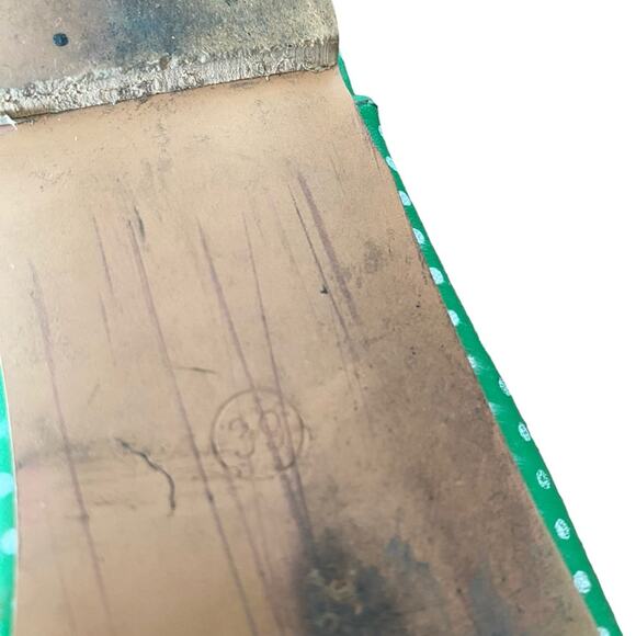 Dancing Days By Banned Retro Cactus Green Polka Dot Slingback Flats size 39 9 - Picture 12 of 12